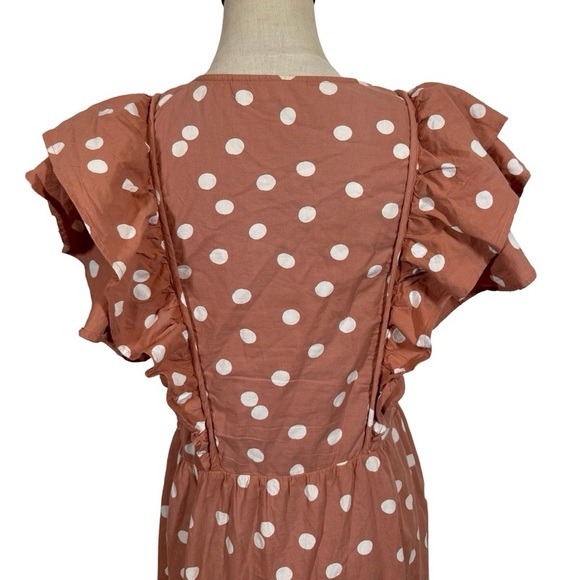 Roller Rabbit Polka Dot Ondine Tiered Ruffle Dress in Clay Color - Picture 11 of 16